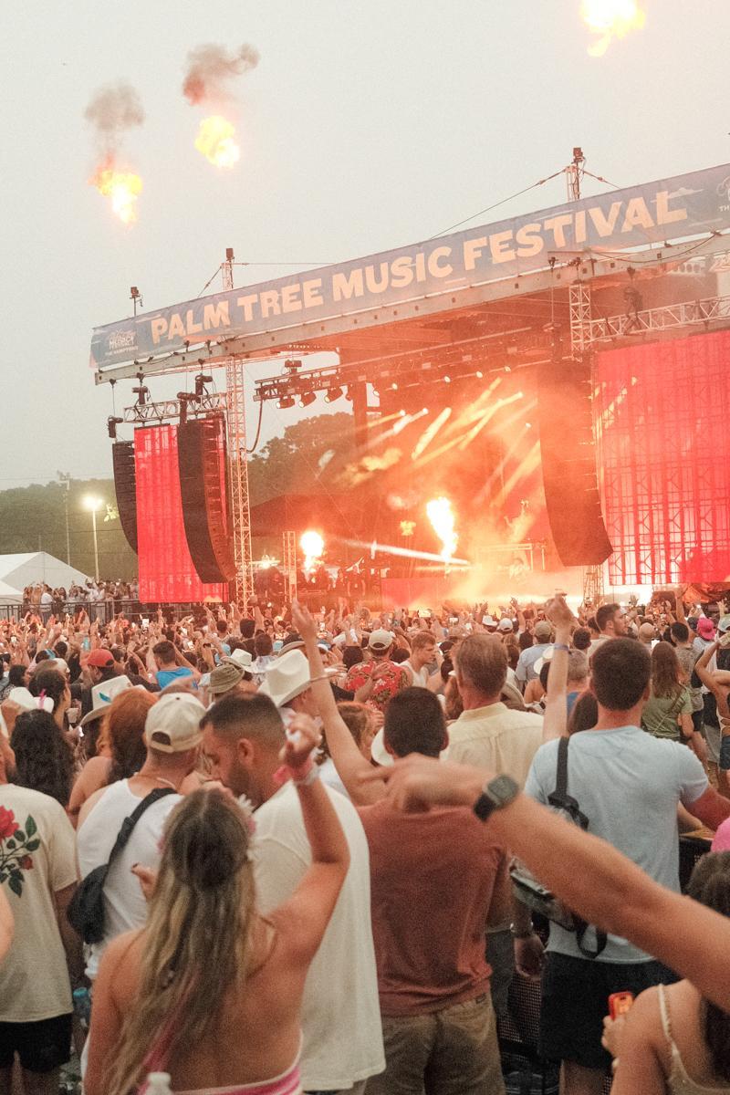 Pyrotechnics at the Palm Tree Festival in the Hamptons